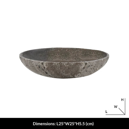 Wabi Sabi Gray Travertine Tray