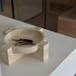 Retro Wabi-Sabi Style Yellow Limestone Decorative Storage Tray